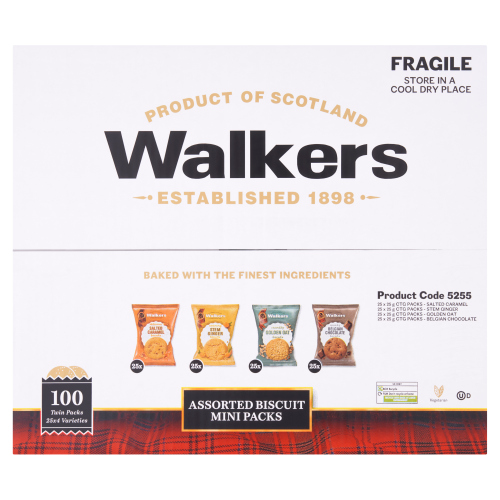 WALKERS ASSORTED BISCUIT MINI PACKS 25G