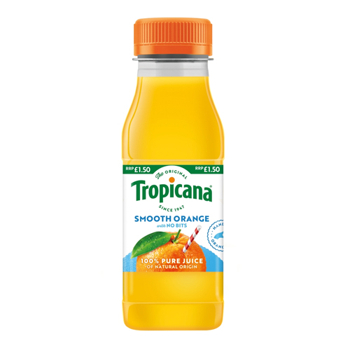 TROPICANA SMOOTH ORANGE FRUIT JUICE PMP £1.50 250ML