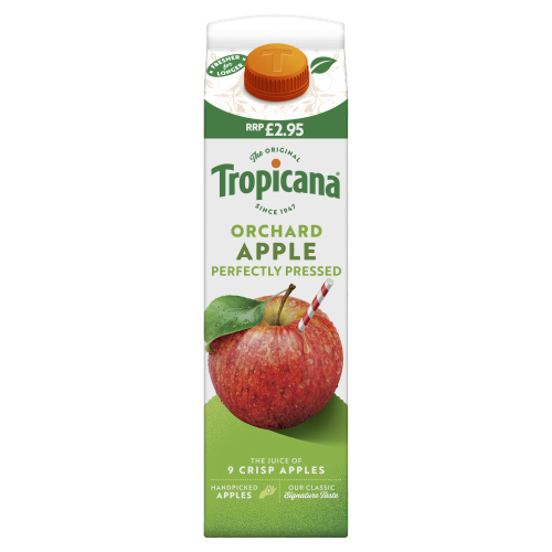 TROPICANA ORCHARD APPLE FRUIT JUICE PMP £2.95 850ML