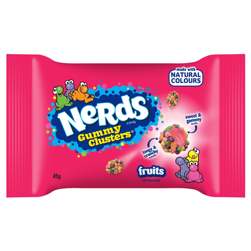 NERDS CANDY SWEETS GUMMY CLUSTERS FRUITS 45G