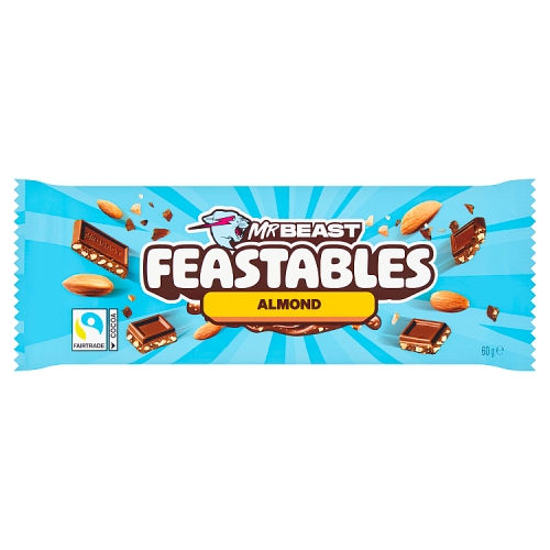 MR BEAST FEASTABLES ALMOND WITH MILK CHOCOLATE BAR 60G