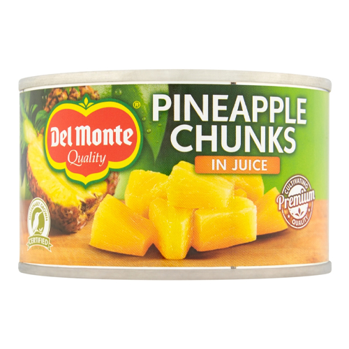 DEL MONTE PINEAPPLE CHUNKS IN JUICE 227G