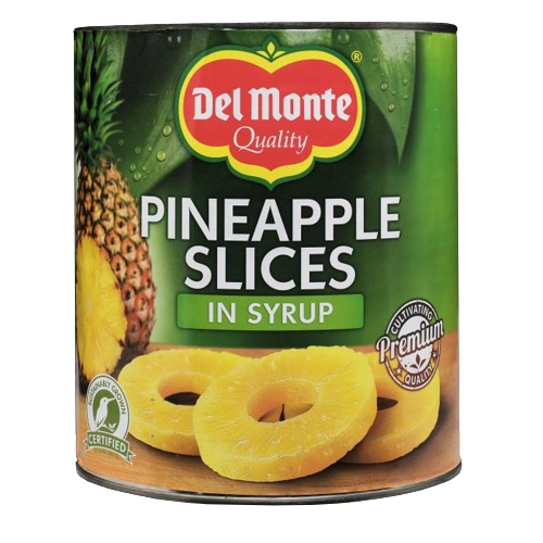 DEL MONTE PINEAPPLE SLICES IN SYRUP 54-60 COUNT 3KG