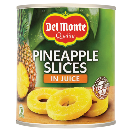 DEL MONTE PINEAPPLE SLICES IN JUICE 820G