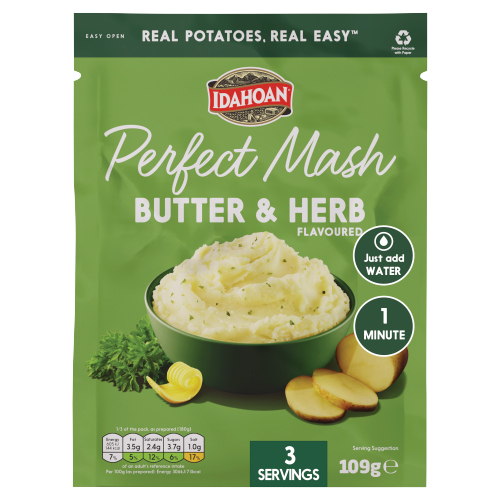 IDAHOAN PERFECT MASH BUTTER & HERB FLAVOURED 109G