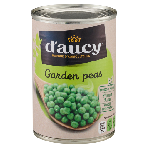 D'AUCY GARDEN PEAS 400G