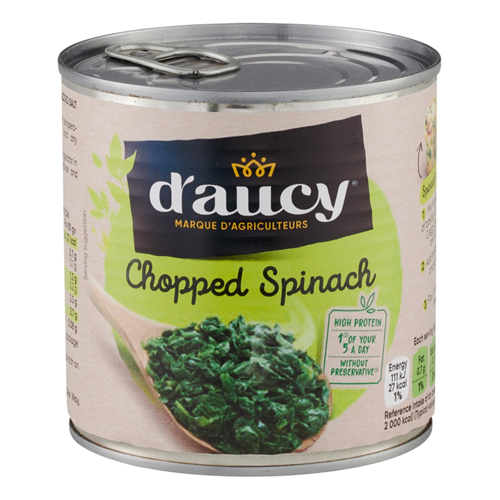 D'AUCY CHOPPED SPINACH 6X 395G