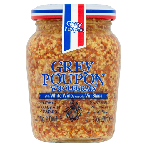 GREY POUPON PREPARED WHOLEGRAIN MUSTARD 210G