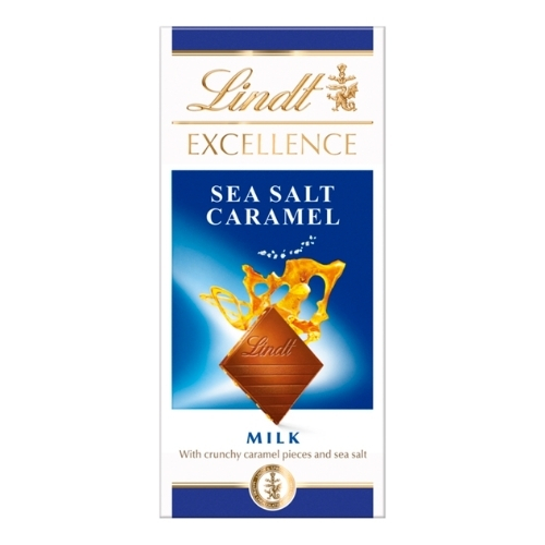 LINDT EXCELLENCE CARAMEL AND SEA SALT MILK 100G