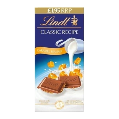 LINDT CLASSIC RECIPE CARAMEL PMP £1.95 100G