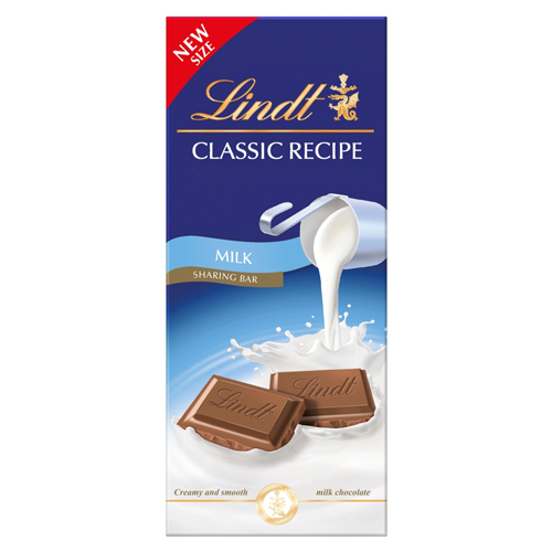 LINDT CLASSIC RECEIPE MILK 190G