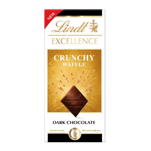LINDT EXCELLENCE DARK CRUCNHY WAFFLE 100G