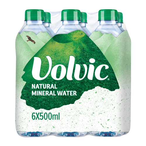 VOLVIC MINERAL WATER 6PK 500ML