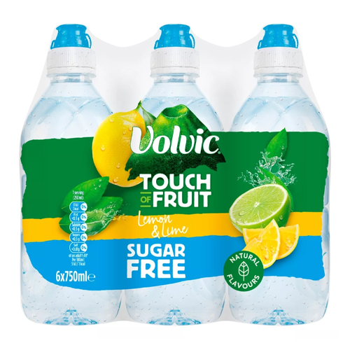 VOLVIC TOF SUGAR FREE LEMON & LIME 750ML