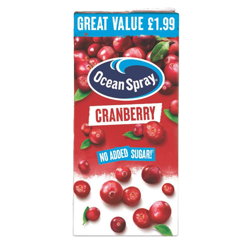 OCEAN SPRAY CRANBERRY CLASSIC NO ADDED SUGAR £1.99 1L