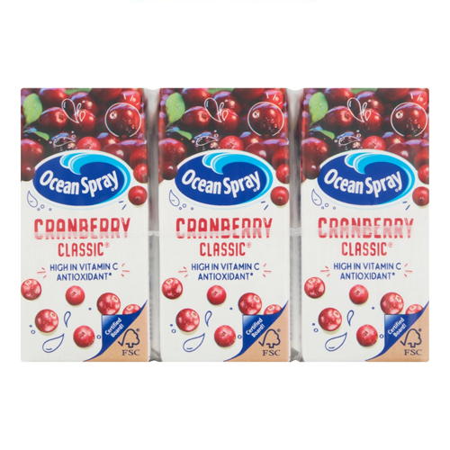 OCEAN SPRAY CRANBERRY CLASSIC JUICE DRINK 4PK 200ML