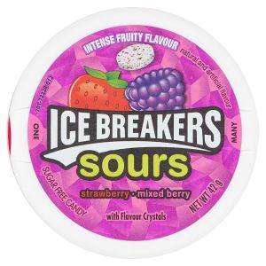 ICE BREAKERS SOURS STRAWBERRY MIXED BERRY 42G