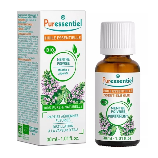 PURESSENTIEL ESSENTIAL OIL PEPPERMINT ORGANIC 30ML