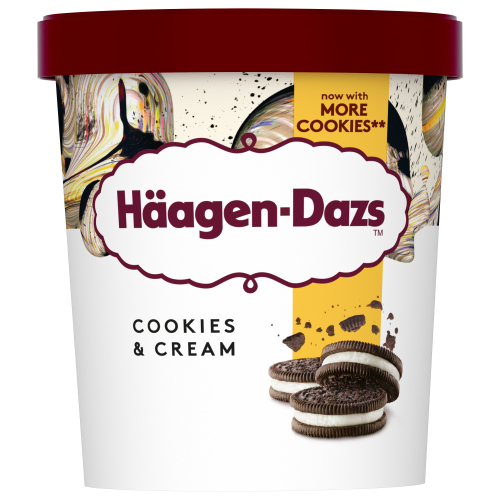 HÄAGEN-DAZS COOKIES & CREAM ICE CREAM 460ML