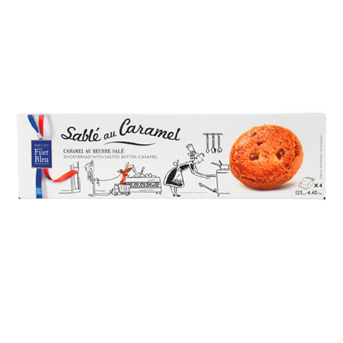 FILET BLEU SHORTBREAD WITH SALTED BUTTER CARAMEL 125G