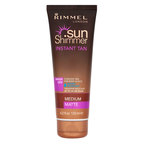 RIMMEL LONDON SUNSHIMMER INSTANT TAN WASH OFF MEDIUM MATTE 125ML
