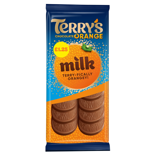 TERRY'S CHOCOLATE ORANGE MILK BAR PMP £1.25 90G