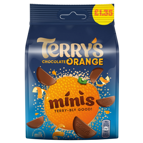 TERRY'S MILK CHOCOLATE ORANGE MINIS PMP £1.35 95G