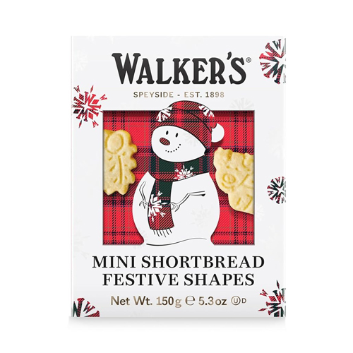 WALKERS 3D SNOWMAN MINI SHORTBREAD FESTIVE SHAPES 150G