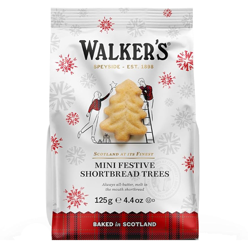 WALKERS MINI FESTIVE SHORTBREAD TREES 125G