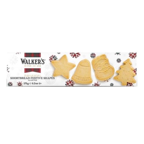 WALKERS FESTIVE SHAPES SHORTBREAD 175G