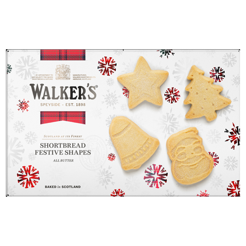WALKERS FESTIVE SHAPES SHORTBREAD 350G
