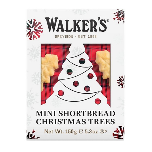 WALKERS 3D CHRISTMAS TREE MINI SHORTBREAD TREES 150G