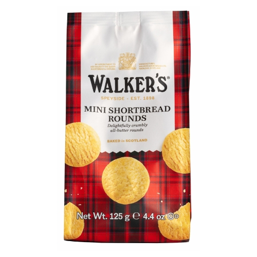WALKERS MINI SHORTBREAD ROUNDS BAG 125G