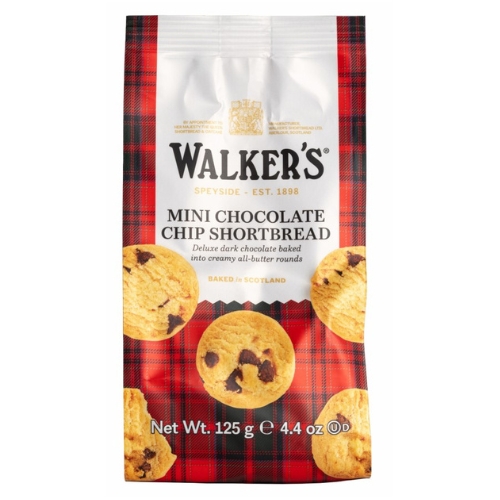 WALKERS MINI CHOC CHIP SHORTBREAD ROUNDS BAG 125G