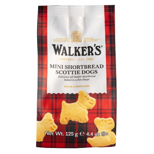 WALKERS MINI SCOTTIE DOGS SHORTBREAD BAG 125G