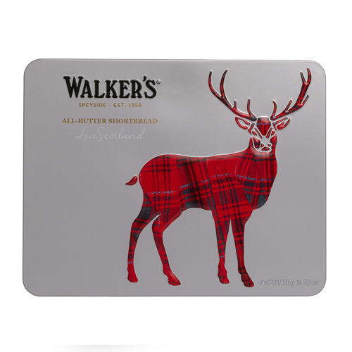WALKERS STAG ICON TIN ASSORTED SHAPES 150G