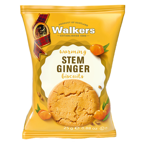 WALKERS STEM GINGER BISCUITS 25G