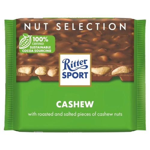 RITTER SPORT NUT SELECTION CASHEW 5PK 100G