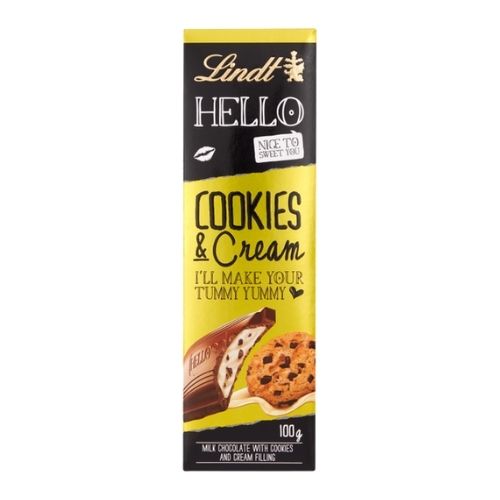 LINDT HELLO COOKIES & CREAM 100G