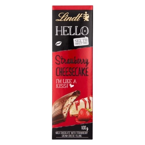 LINDT HELLO STRAWBERRY CHEESECAKE 100G
