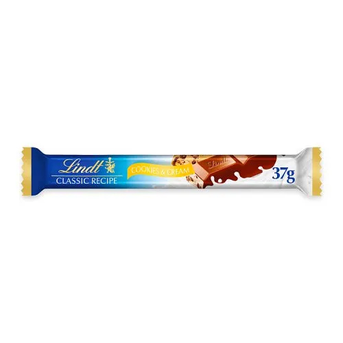 LINDT CLASSIC RECIPE COOKIES & CREAM BAR 37G