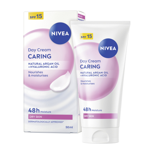 NIVEA CARING 48H DAY FACE CREAM SPF15 50ML