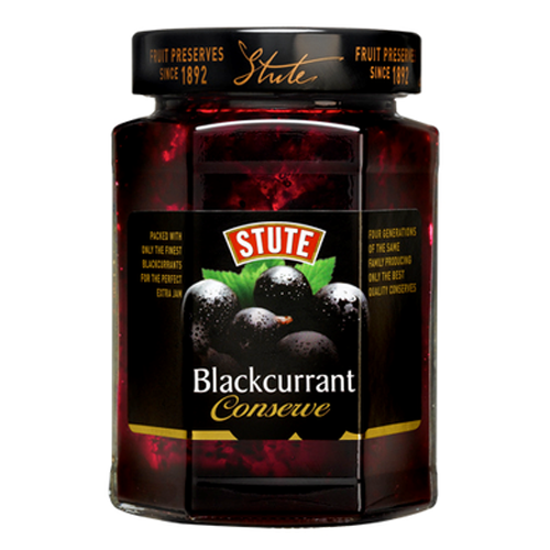 STUTE BLACKCURRANT CONSERVE EXTRA JAM 340G