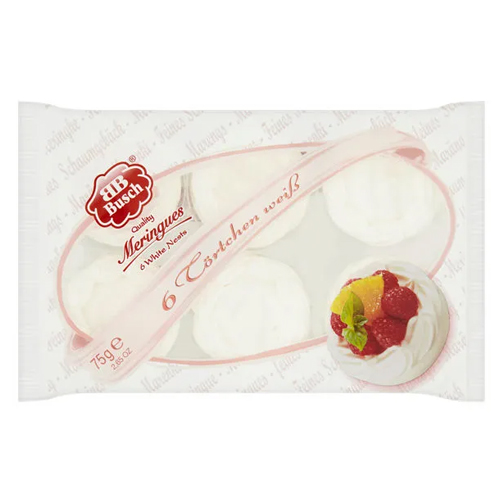 BUSCH MERINGUE NESTS WHITE 75G