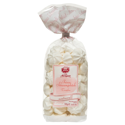 BUSCH MERINGUE DROPS WHITE 100G