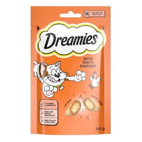 DREAMIES CAT TREAT BISCUITS WITH CHICKEN 60G