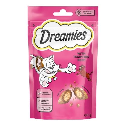 DREAMIES CAT TREAT BISCUITS WITH BEEF 60G