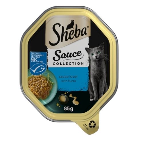 SHEBA SAUCE COLLECTION CAT TRAY WITH TUNA 85G