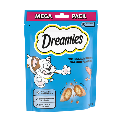 DREAMIES CAT TREAT BISCUITS WITH SALMON FLAVOUR 200G