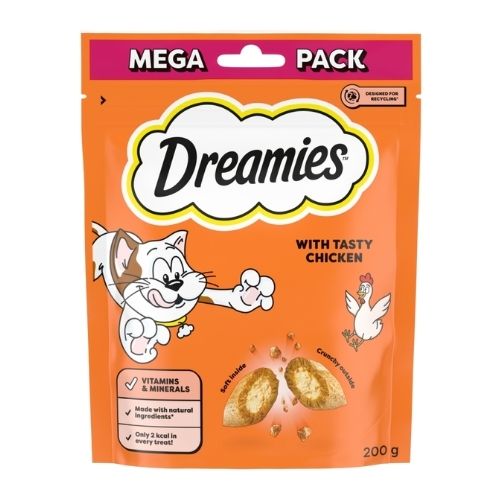 DREAMIES CAT TREAT BISCUITS WITH CHICKEN MEGA PACK 200G